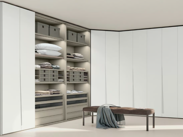 ELITE - Corner melamine-faced chipboard wardrobe by Febal Casa - view 2